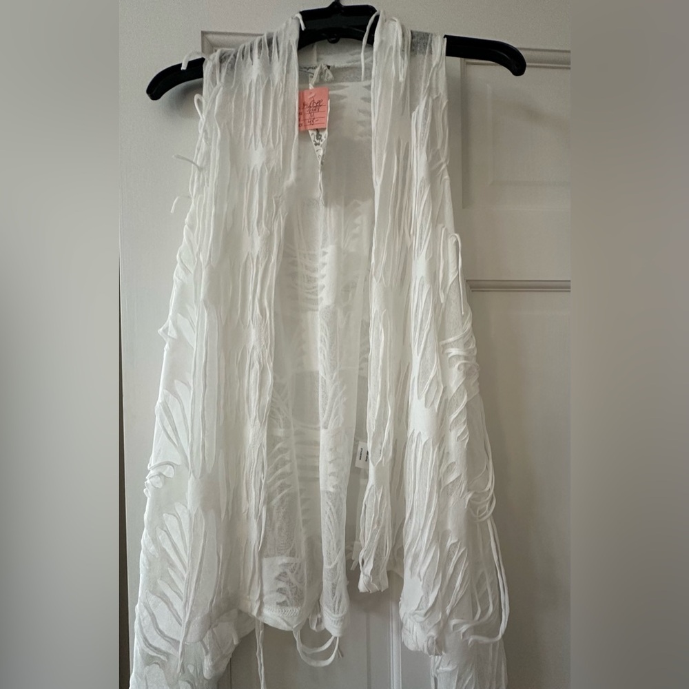 MYSTREE Fringe Boho Womens Vest Open Front